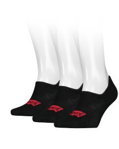 Levi's Footie High-Rise Batwing Logo No-Show Sock 3-Pack M/W