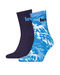 Levi's Owl Tie Dye Short Cut Socks 2-Pack M