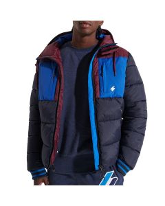 Superdry Sports Puffer Colourblock Hooded Jacket M